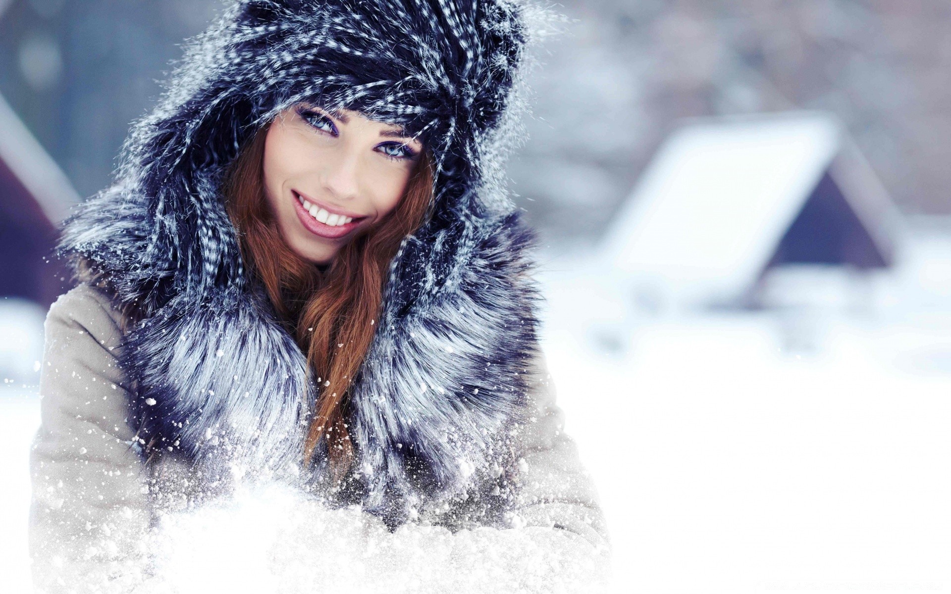 the other girls winter snow cold frost christmas snowflake woman season portrait lid frozen fashion fur outdoors girl ice