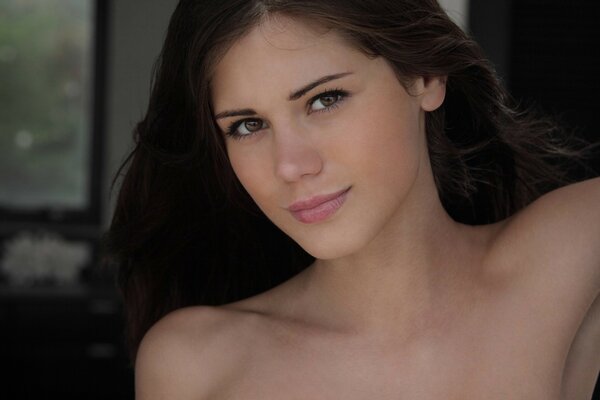Beautiful girl smiling for portrait