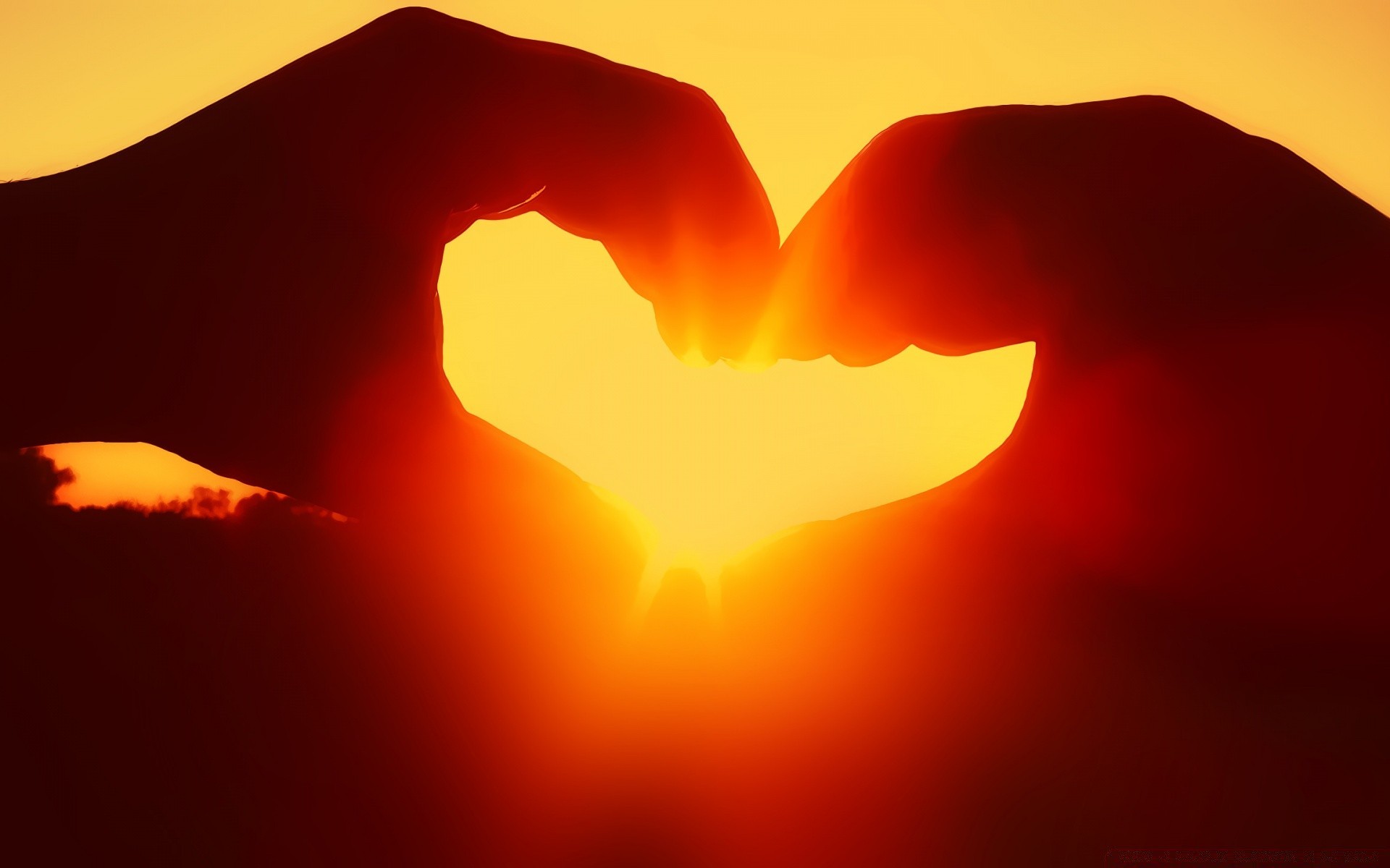 hearts sunset sun dawn silhouette