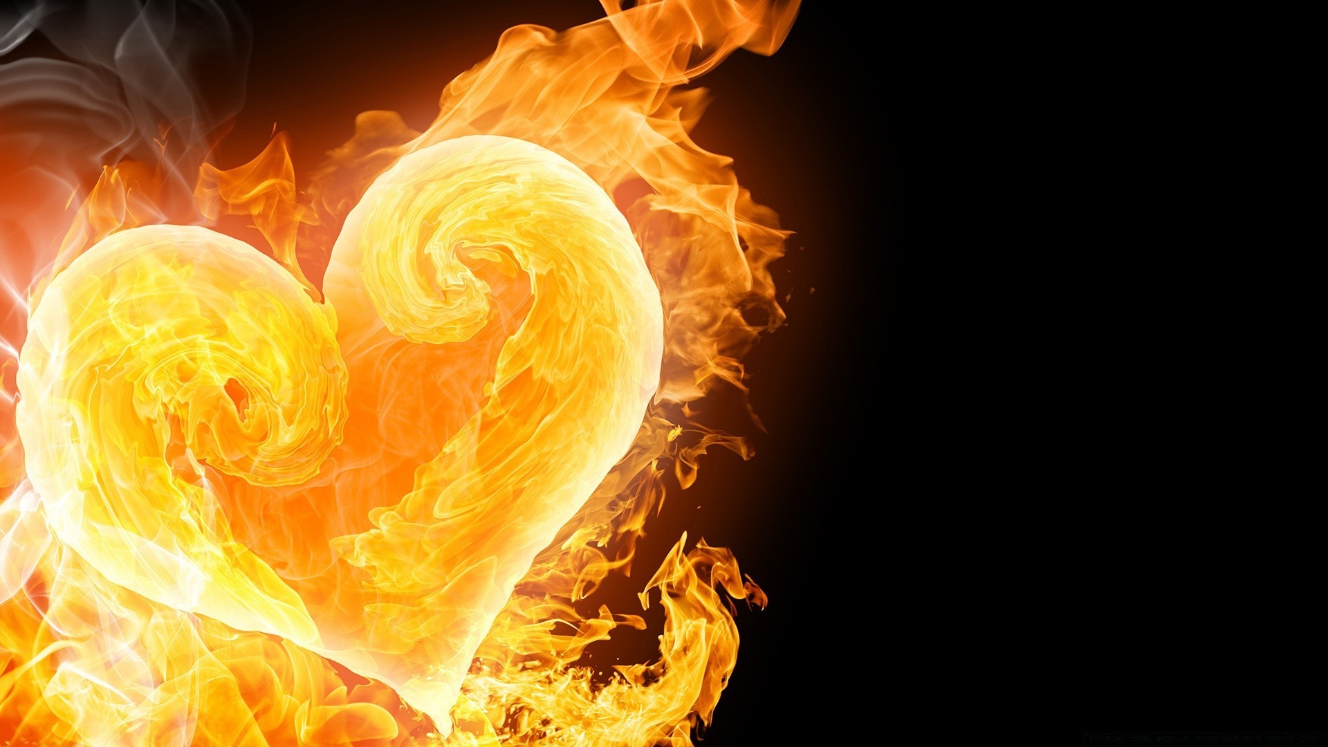 hearts flame hot smoke heat danger energy