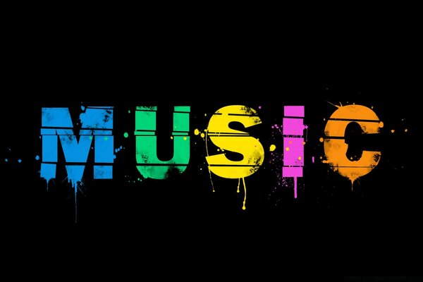 Rainbow sounds and letters of music