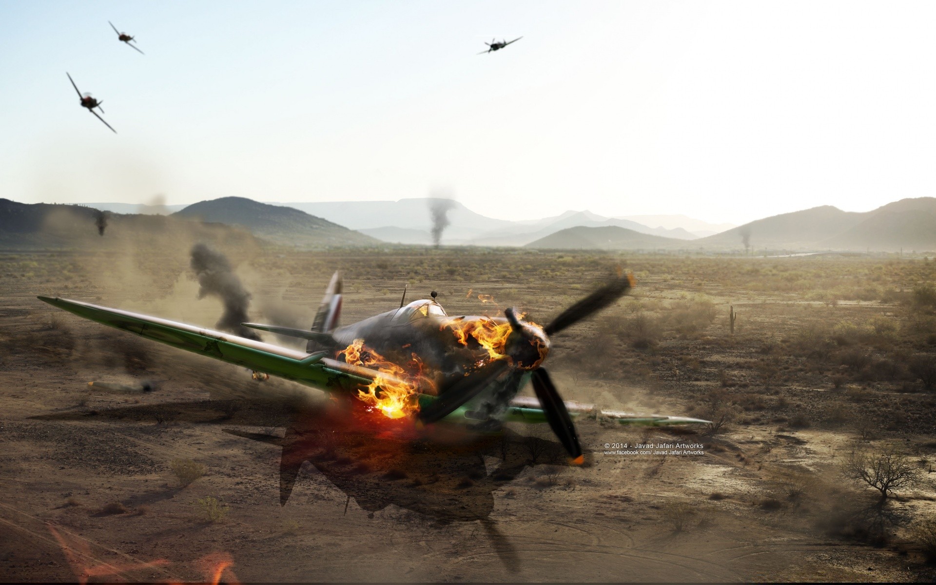aviation vehicle smoke travel outdoors calamity desert flame