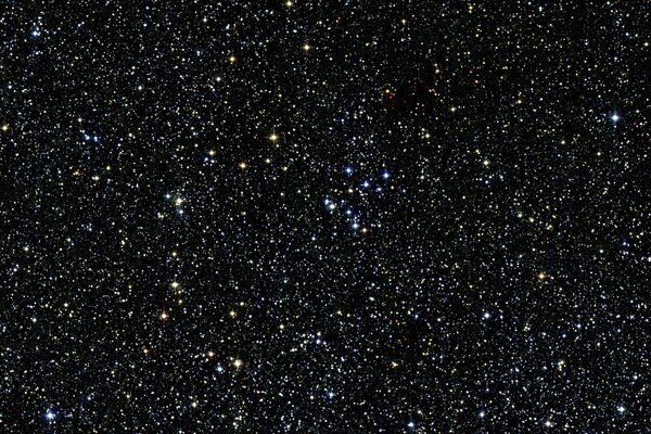 The starry black sky. Space