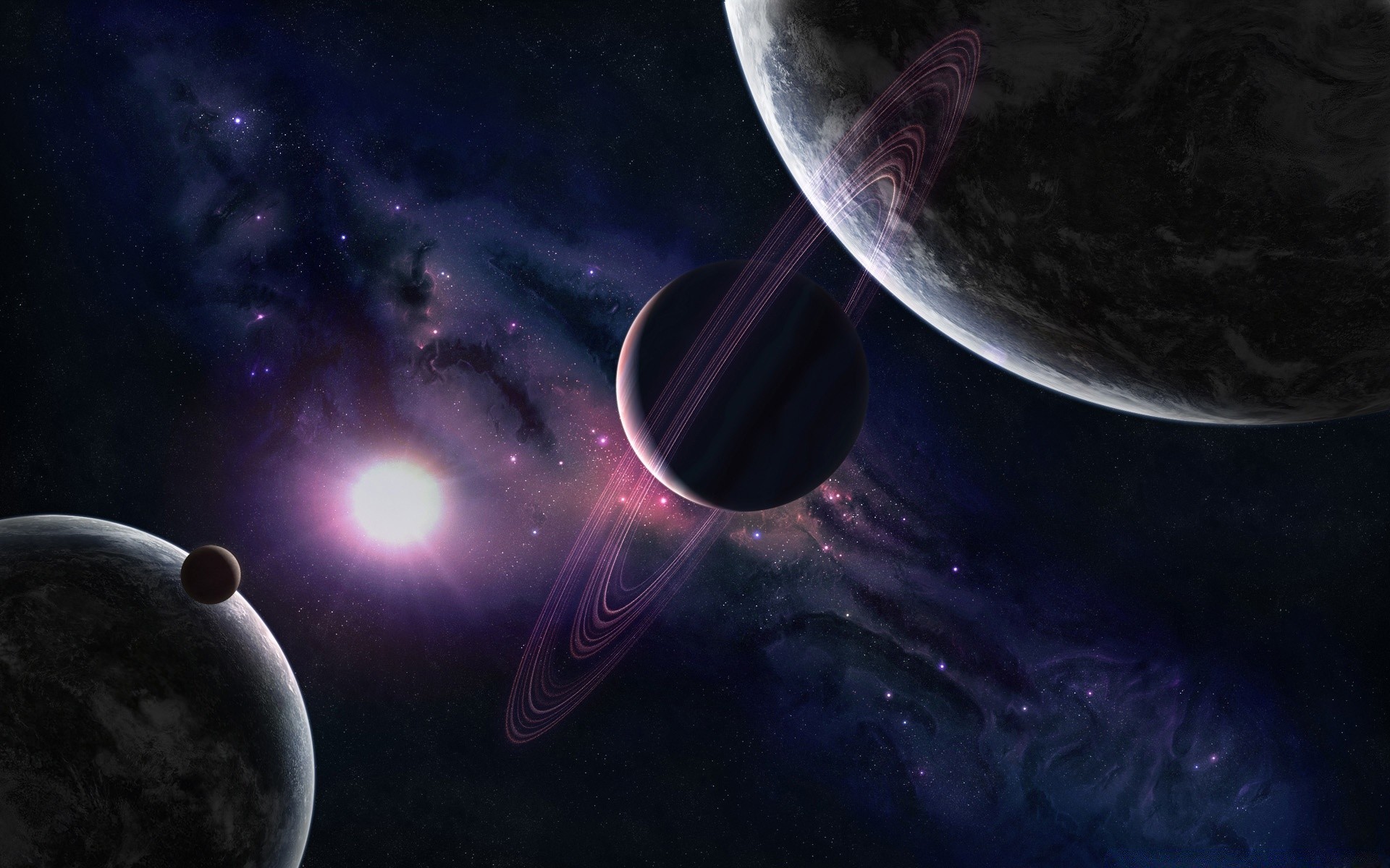 planets astronomy moon planet exploration science space dark fantasy galaxy ball-shaped desktop solar astrology