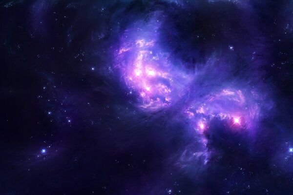 The cosmos and the nebulous constellations in the galaxy