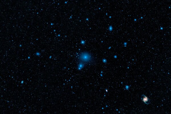 Far far away galaxy and stars
