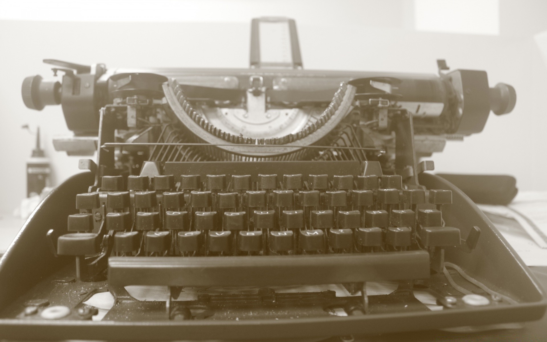 vintage typewriter machine technology equipment industry machinery old work