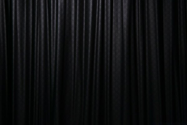 Dark woven black curtain