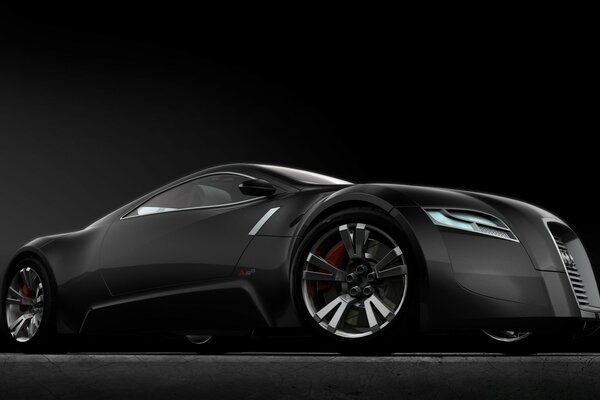 Audi exterior with one door