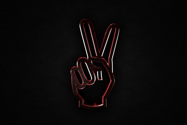 Illustration of fingers with a Victory figure