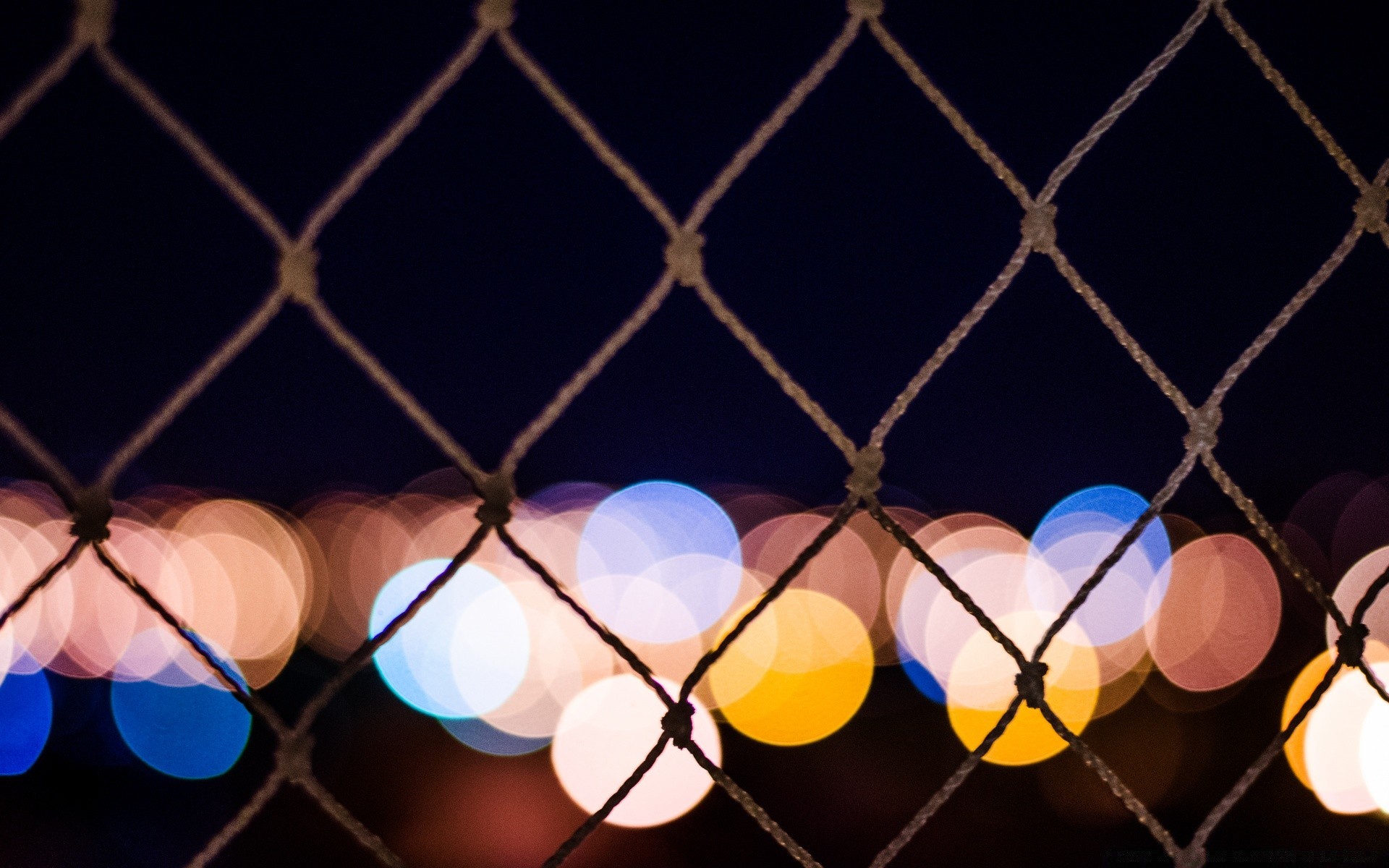 bokeh wire web fence cage desktop jail light