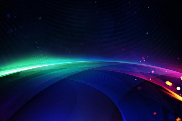 Images of the movement of the space of science in bright colors