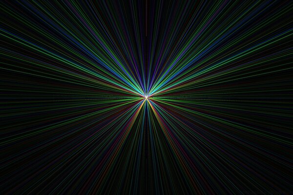 A bright flash of a star in space