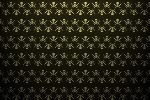 Creative wallpaper in the form of skulls