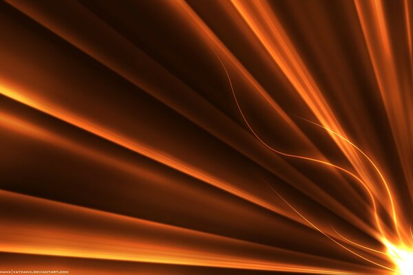 Abstract bronze-colored lines