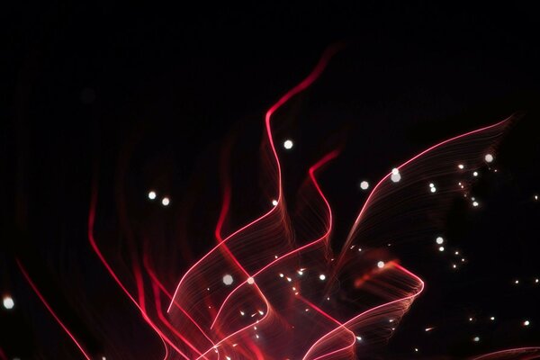 Abstract manifestation of a burning bonfire