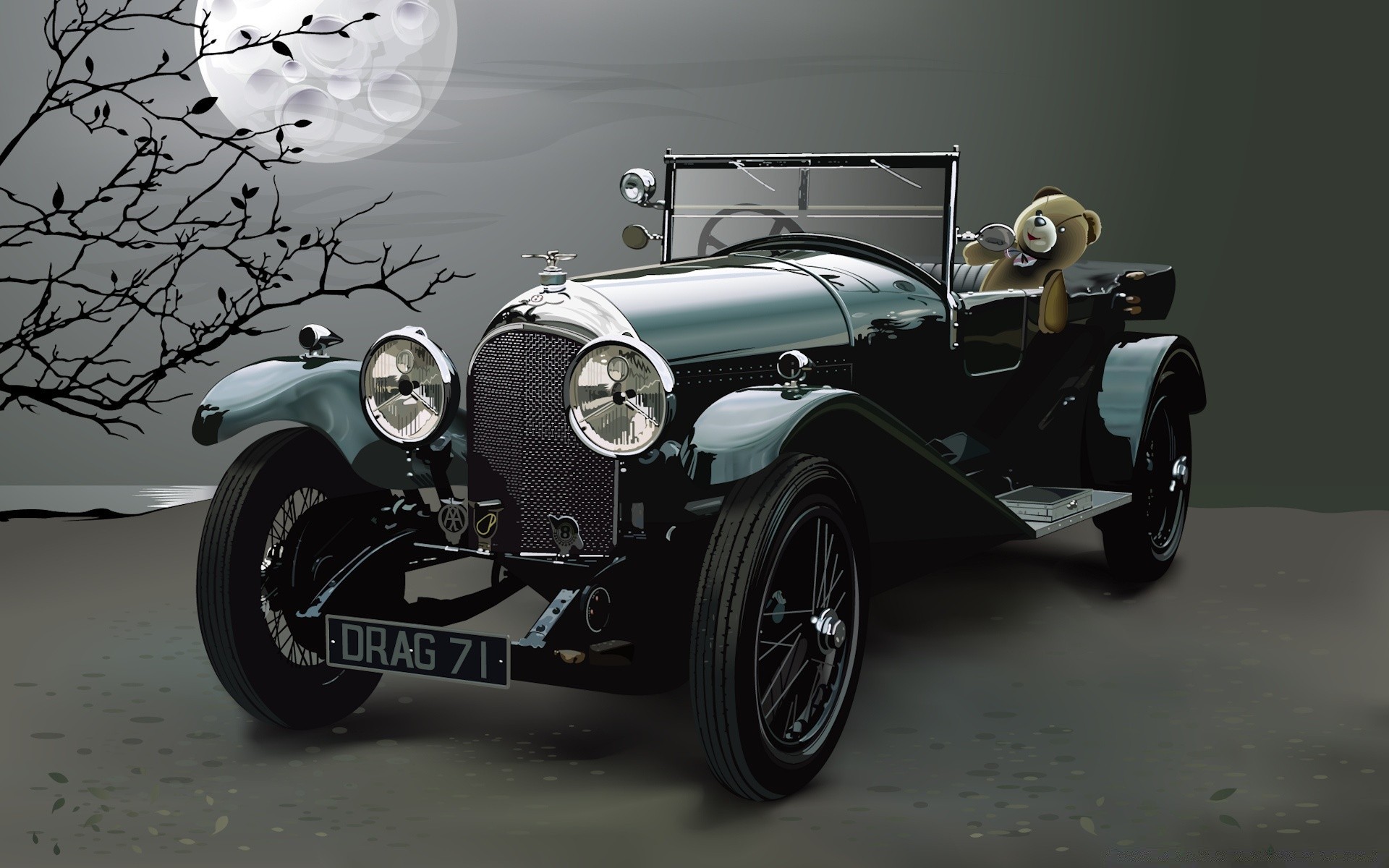 vector art car vehicle transportation system drive wheel classic chrome exhibition automotive convertible