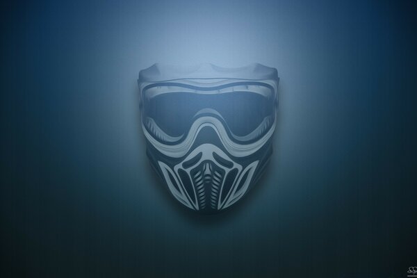 Image of a gray graphic mask