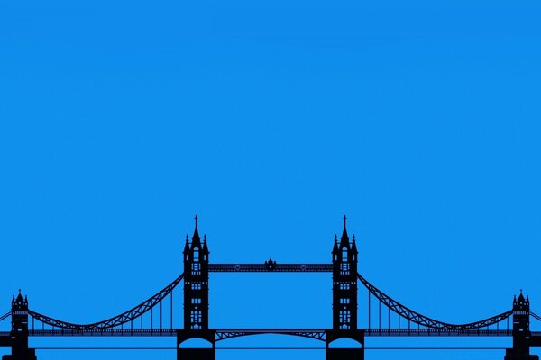 Bridge forces on a blue background