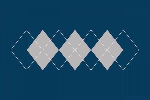 Geometric shapes. Intersecting rhombuses