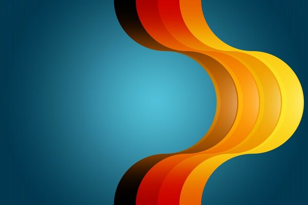 Yellow vector graphics on a dark background
