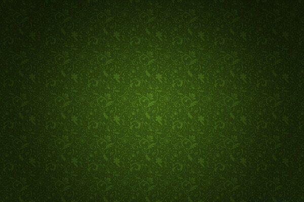 Green wall with details in the form of branches
