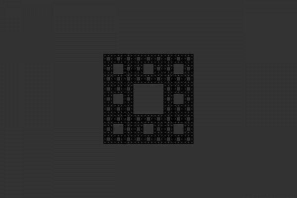 Black square on black background