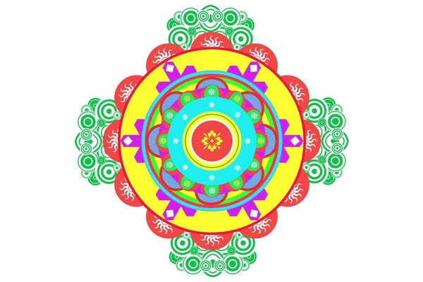 Graphic representation of cylindrical bright patterns