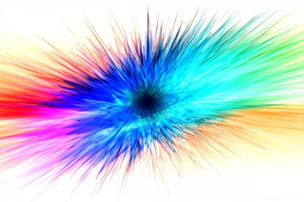A bright explosion of rainbow colors