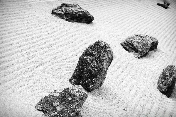 Large Stones on the sand