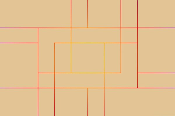 Graphic image, Colored lines on a beige background