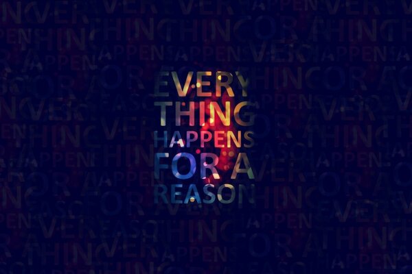 Dark abstraction with multicolored words