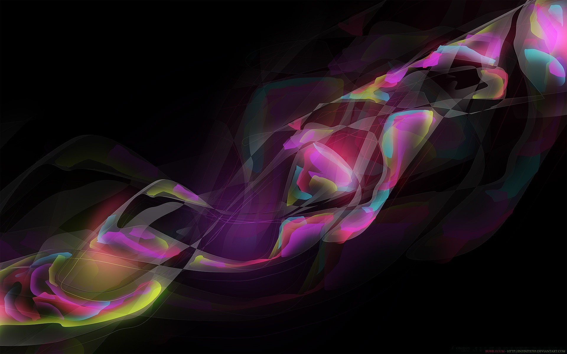 bright colors wave abstract dynamic curve multi design fractal gradient motion line color dot art graphic energy ring shape raster fantastic loop