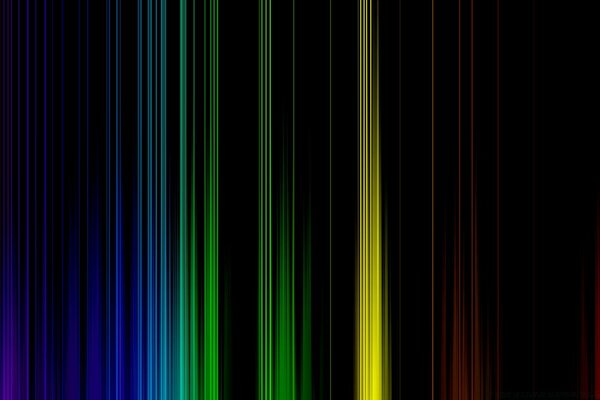 Bright colors on the wallpaper, texture on the desktop