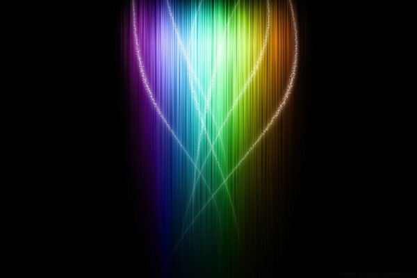 Neon rays on a black background