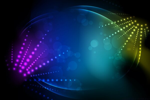Bright spots on a black background