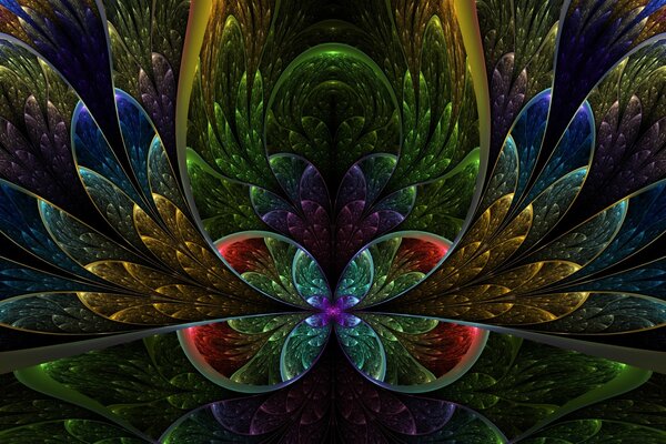 Flower abstraction in bright colors