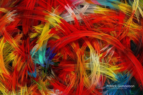 Bright , colorful , fluffy feathers