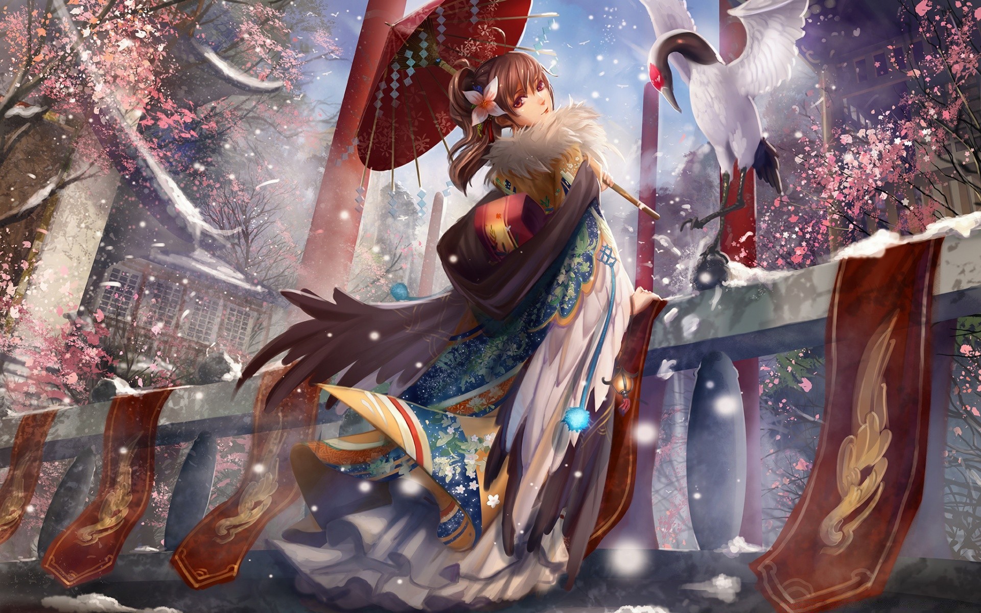 anime religion festival art woman fantasy wear painting costume celebration christmas