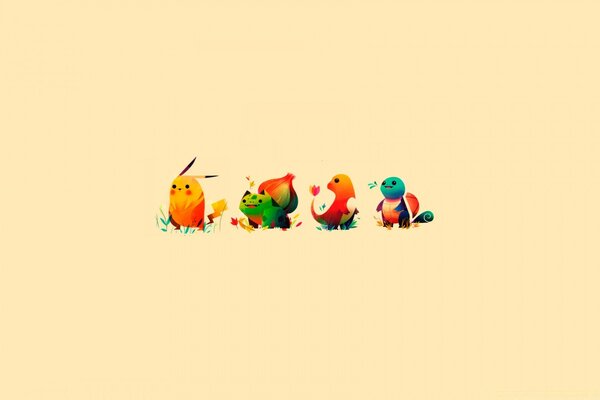 Animated colorful toys go together