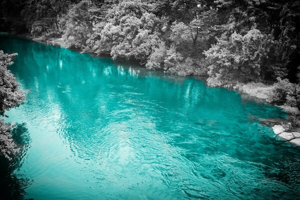 Recreation blue water under water