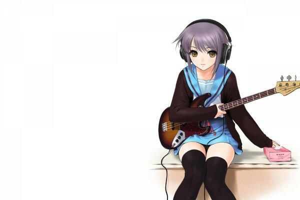 Isolated fashionable young woman anime