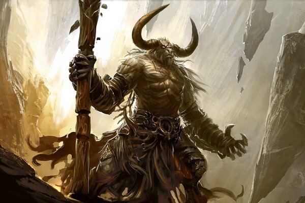 Fantasy of a mystical character about religion