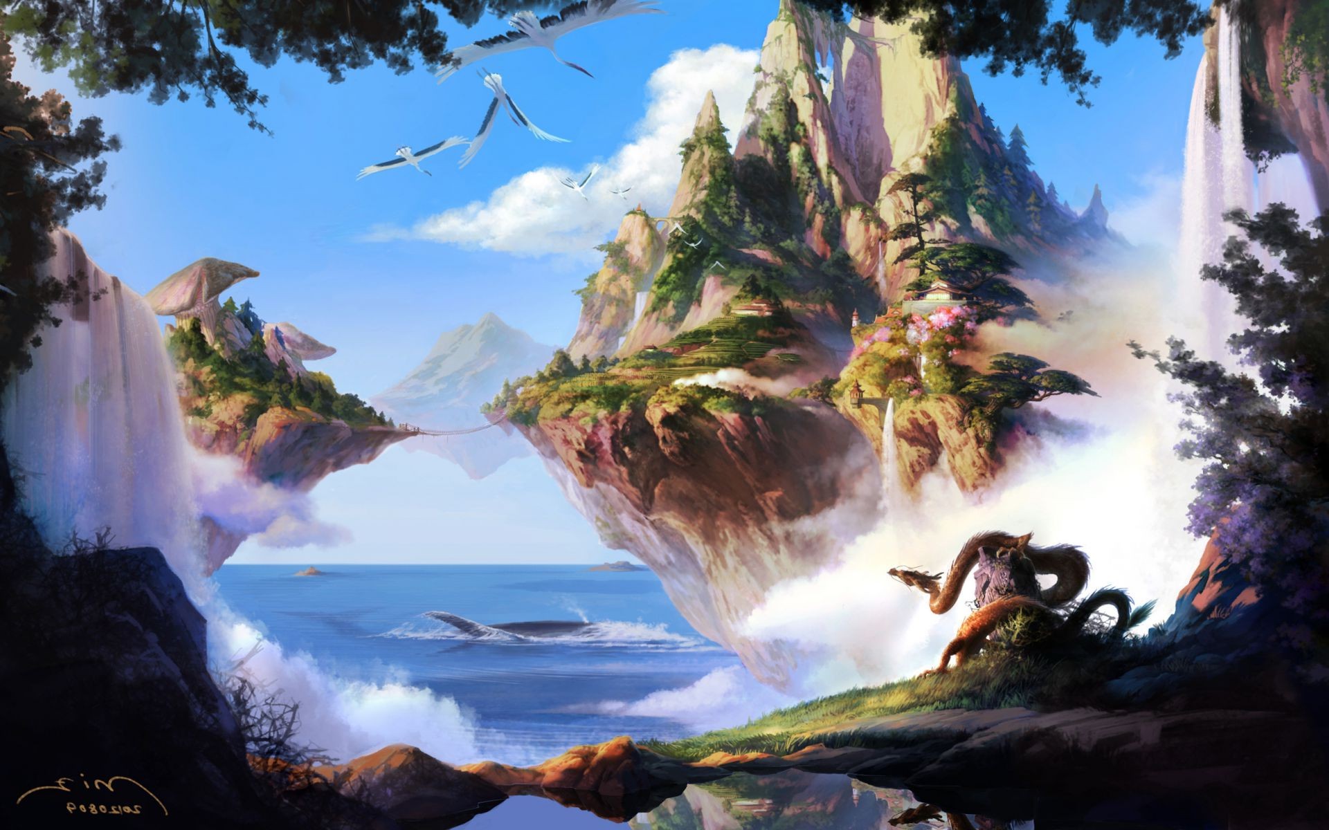 dragons water tree outdoors travel landscape nature mountain sky rock scenic wood