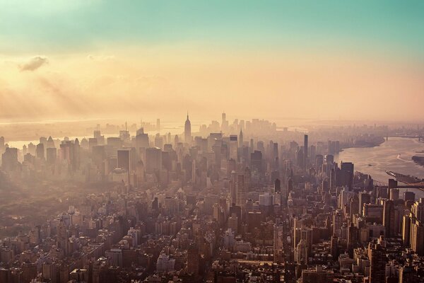 The architecture of the city on a journey