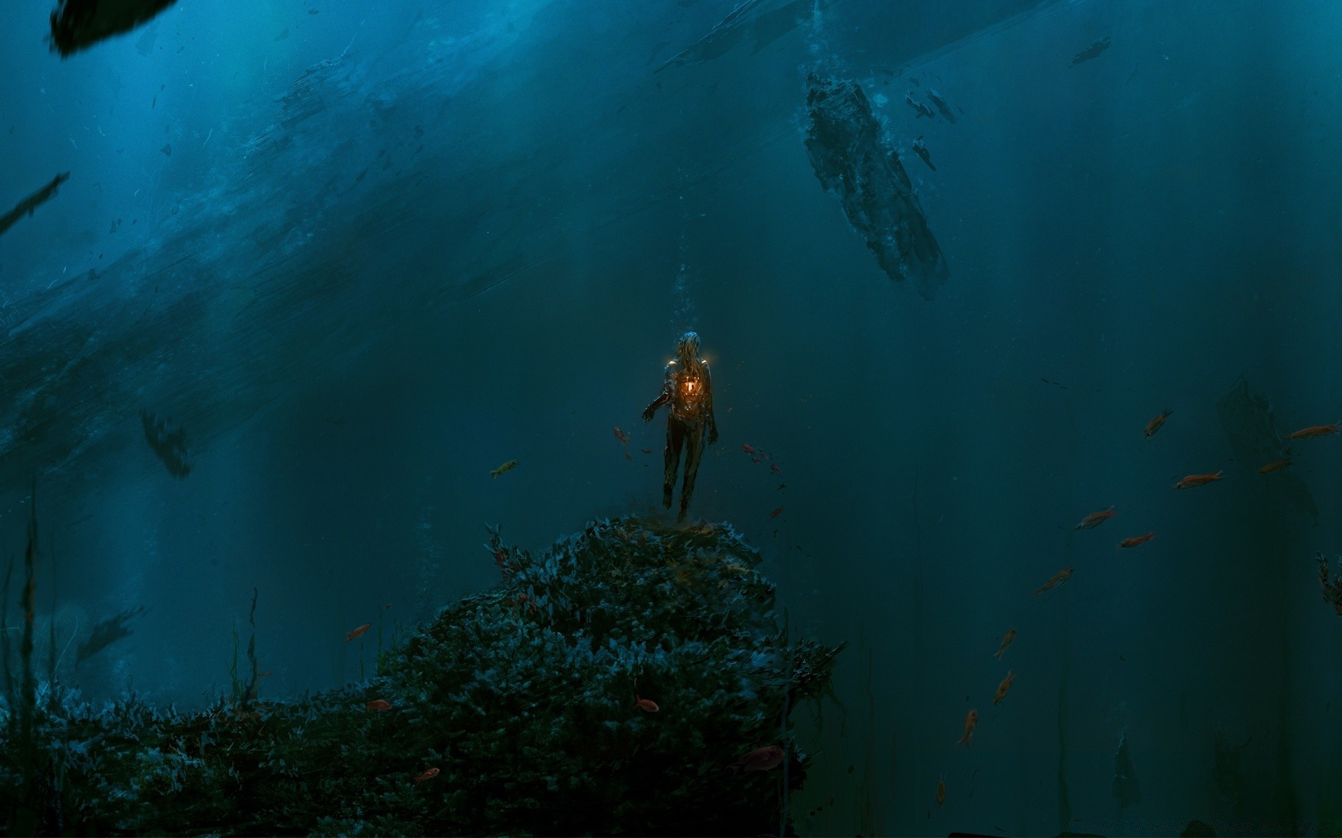 fantasy underwater fish water sports water ocean sea diving reef swimming shark coral invertebrate wildlife exploration submarine aquarium scuba school