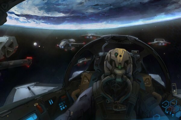The spaceship in action