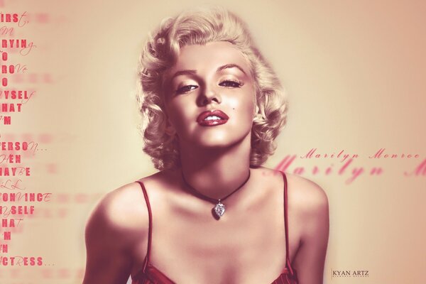 Quote and Marilyn Monroe as an art object