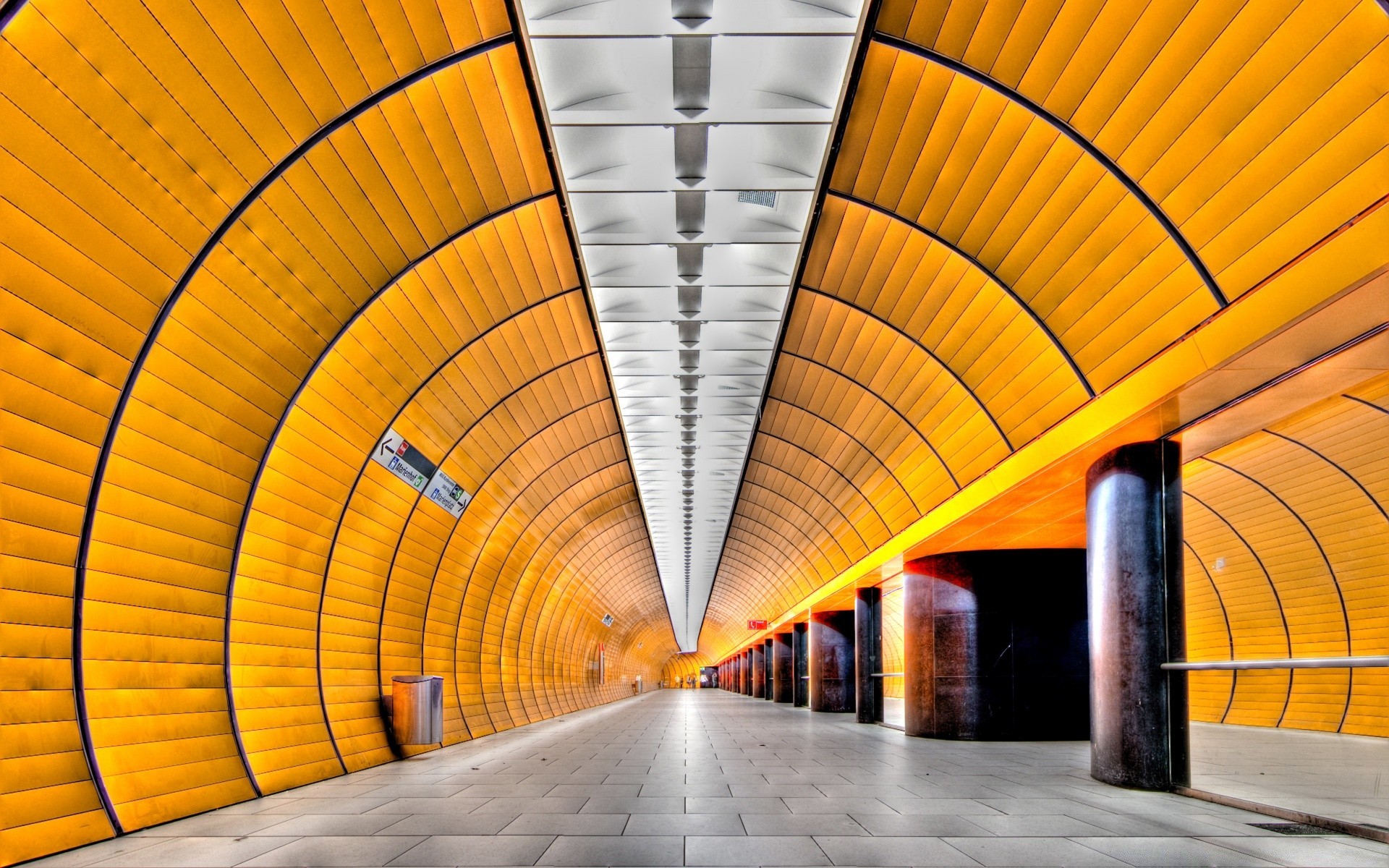 urban modern tube perspective futuristic architecture tunnel light abstract desktop design steel geometric glass