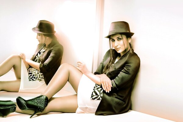 Portrait of a stylish woman actress